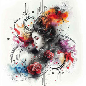 geisha tattoo design ideas Realism illusion of depth delicate stands for courage