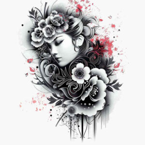 geisha tattoo design ideas Realism detailed rendering detailed faces for nape