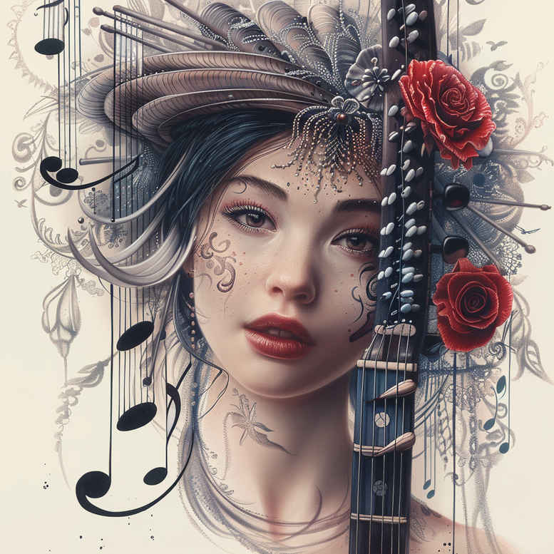 geisha tattoo design ideas Realism depth of field facial expression embodying resilience
