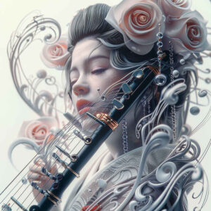 geisha tattoo design ideas crisp lines graceful for stomach