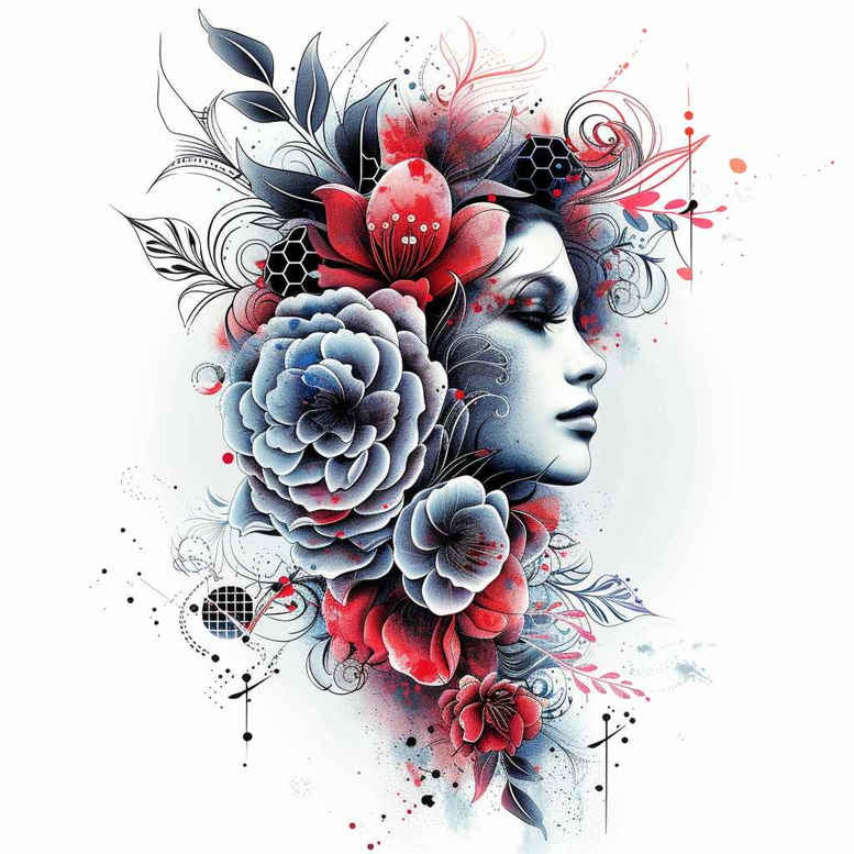 geisha tattoo design ideas fisheye graceful stands for courage