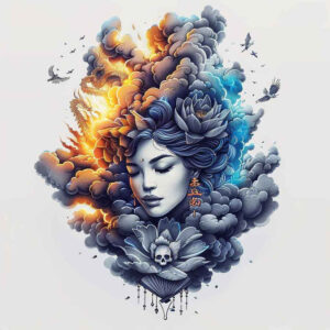 geisha tattoo design ideas Realism digital realism kimono stands for perseverance