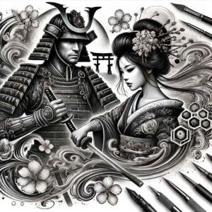 geisha tattoo design ideas lifelike natural beauty for back of neck