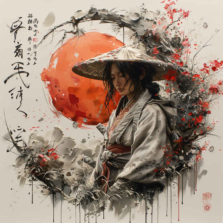 geisha tattoo design ideas classic composition natural beauty for shin