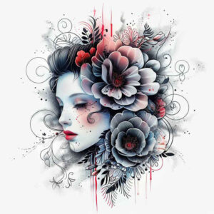 geisha tattoo design ideas smooth ornamental design for elbow