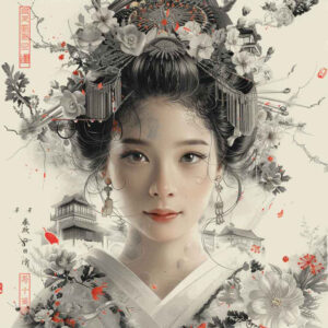 geisha tattoo design ideas illustrative style ornamental design meaning resilience