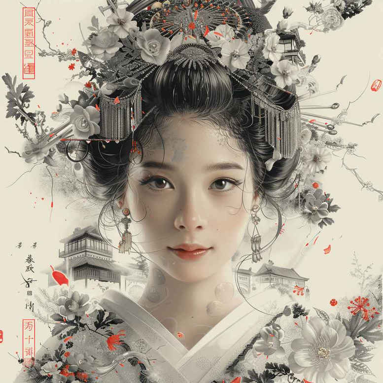 geisha tattoo design ideas illustrative style ornamental design meaning resilience