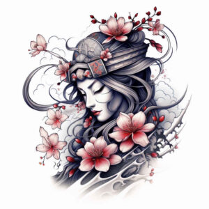 geisha tattoo design ideas Realism true skin ornamental for stomach