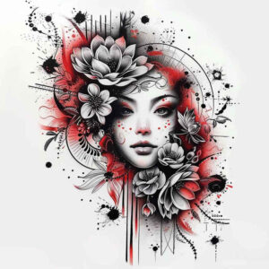 geisha tattoo design ideas Realism high definition ornamental stands for strength