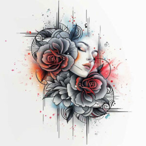 geisha tattoo design ideas high-contrast subtle colors shows endurance