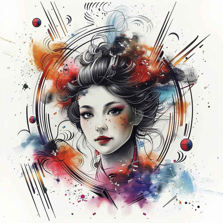 geisha tattoo design ideas hyperrealistic subtle shading stands for resilience
