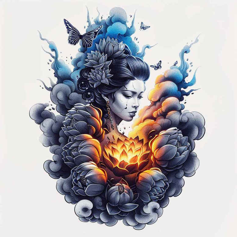 geisha tattoo design ideas high-key symbolic meaning for behind ear