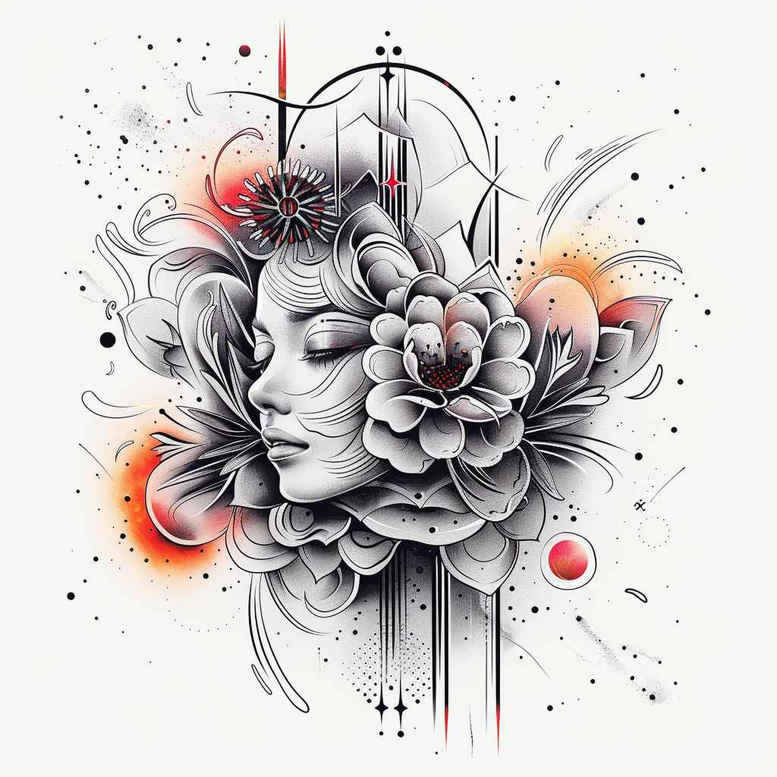 geisha tattoo design ideas intricate shading symbolic meaning stands for resilience