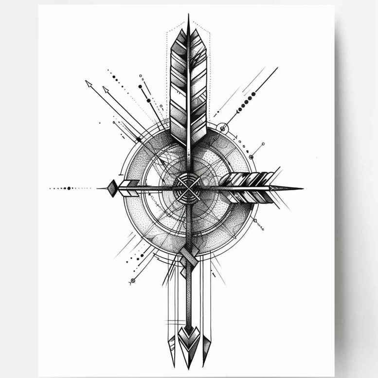 3d-geometric-tattoo – tattoo design ideas free ai generated – micro-design – for-ankle – Gallery: geometric-inkby-ai