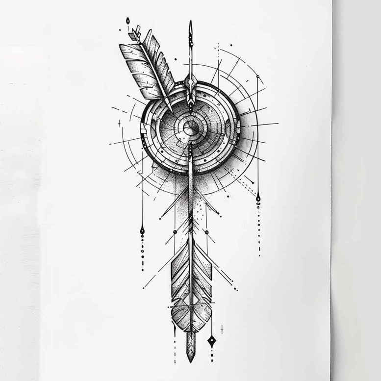 abstract-geometric-tattoo – tattoo design ideas free ai generated – empty-space – for-lower-back – Gallery: geometric-inkby-ai