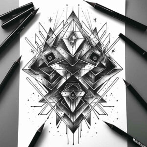 circle-tattoo – tattoo design ideas free ai generated – unembellished – for-spine – Gallery: geometric-inkby-ai