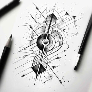 continuous-line-tattoo – tattoo design ideas free ai generated – minimal-texture – for-palm – Gallery: geometric-inkby-ai
