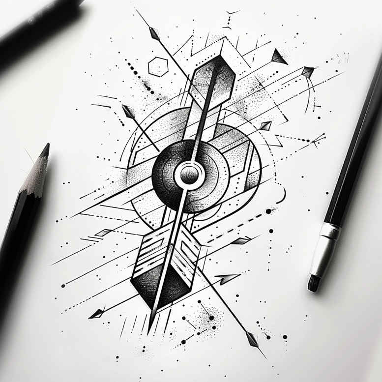 continuous-line-tattoo – tattoo design ideas free ai generated – minimal-texture – for-palm – Gallery: geometric-inkby-ai