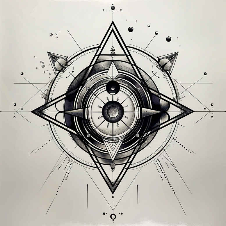 continuous-line-tattoo – tattoo design ideas free ai generated – no-shading – for-foot – Gallery: geometric-inkby-ai