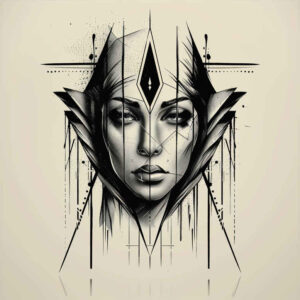 continuous-line-tattoo – tattoo design ideas free ai generated – pure-outline – for-wrist-side – Gallery: geometric-inkby-ai