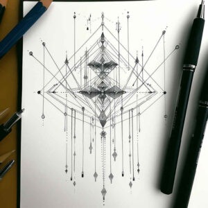 contour-tattoo – tattoo design ideas free ai generated – discreet – for-toe – Gallery: geometric-inkby-ai