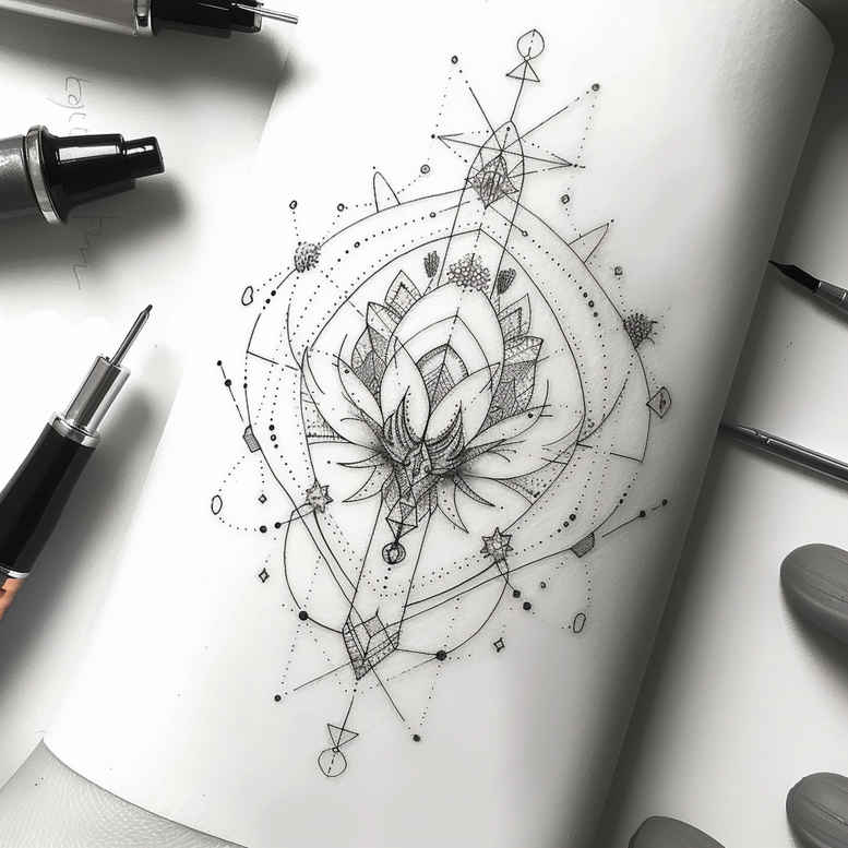 contour-tattoo – tattoo design ideas free ai generated – discreet-mark – for-wrist – Gallery: geometric-inkby-ai