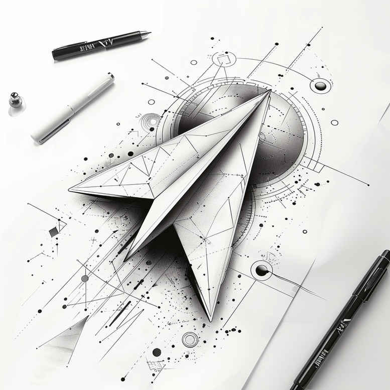 contour-tattoo – tattoo design ideas free ai generated – simple-dot – for-elbow – Gallery: geometric-inkby-ai