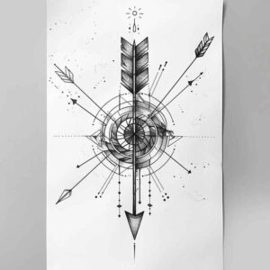 contour-tattoo – tattoo design ideas free ai generated – simple-icon – for-back-of-neck – Gallery: geometric-inkby-ai