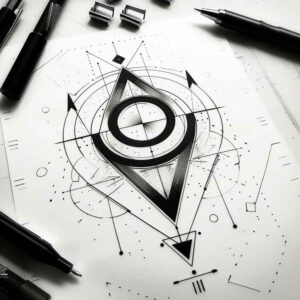 cube-tattoo – tattoo design ideas free ai generated – punctual – for-back-of-neck – Gallery: geometric-inkby-ai