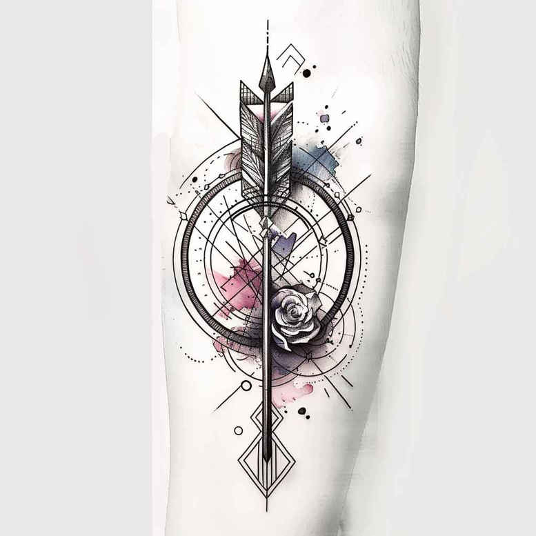 cube-tattoo – tattoo design ideas free ai generated – single-dot – for-scapula – Gallery: geometric-inkby-ai