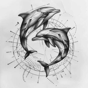 diamond-tattoo – tattoo design ideas free ai generated – dotwork – for-upper-back – Gallery: geometric-inkby-ai