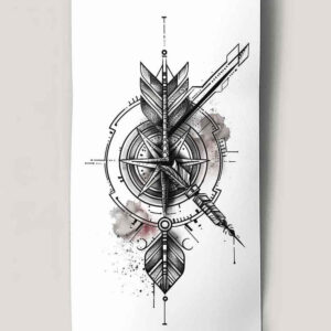 dynamic-geometric-tattoo – tattoo design ideas free ai generated – soft-touch – for-chest – Gallery: geometric-inkby-ai