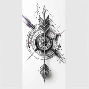 dynamic-geometric-tattoo – tattoo design ideas free ai generated – soft-touch – for-thigh – Gallery: geometric-inkby-ai
