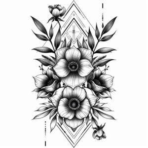 fractal-tattoo – tattoo design ideas free ai generated – no-excess – for-lower-chest – Gallery: geometric-inkby-ai