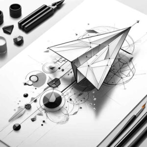 fractal-tattoo – tattoo design ideas free ai generated – slender – for-calf – Gallery: geometric-inkby-ai