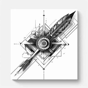 geometric-art-tattoo – tattoo design ideas free ai generated – compact – for-neck – Gallery: geometric-inkby-ai