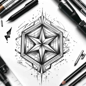 geometric-art-tattoo – tattoo design ideas free ai generated – essential – for-lower-chest – Gallery: geometric-inkby-ai