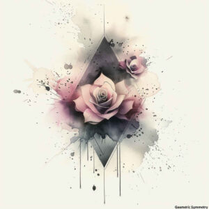 geometric-body-art – tattoo design ideas free ai generated – minimalist – for-behind-ear – Gallery: geometric-inkby-ai