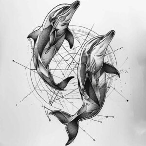 geometric-body-art – tattoo design ideas free ai generated – whisper-line – for-neck – Gallery: geometric-inkby-ai