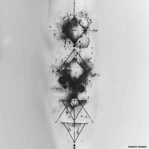 geometric-composition – tattoo design ideas free ai generated – micro-symbol – for-back-shoulder – Gallery: geometric-inkby-ai