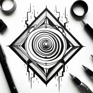 geometric-composition – tattoo design ideas free ai generated – unembellished – for-shoulder – Gallery: geometric-inkby-ai