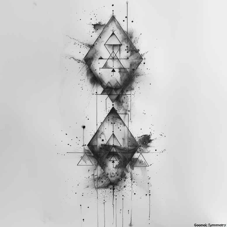 geometric-design-tattoo – tattoo design ideas free ai generated – airy-touch – for-upper-arm – Gallery: geometric-inkby-ai