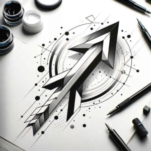 geometric-expression – tattoo design ideas free ai generated – clear-edge – for-collarbone – Gallery: geometric-inkby-ai