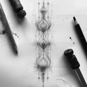 geometric-expression – tattoo design ideas free ai generated – no-background – for-collarbone – Gallery: geometric-inkby-ai
