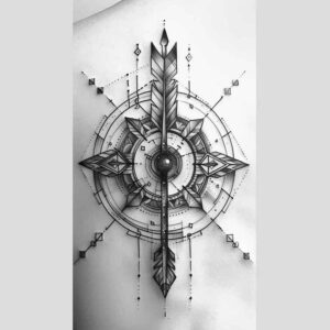 geometric-form-tattoo – tattoo design ideas free ai generated – gentle-angle – for-spine – Gallery: geometric-inkby-ai