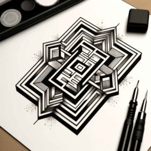 geometric-form-tattoo – tattoo design ideas free ai generated – minimal-texture – for-forearm – Gallery: geometric-inkby-ai