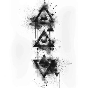 geometric-linework-tattoo – tattoo design ideas free ai generated – little-tattoo – for-upper-chest – Gallery: geometric-inkby-ai