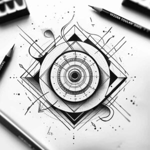 geometric-motif-tattoo – tattoo design ideas free ai generated – no-background – for-upper-shoulder – Gallery: geometric-inkby-ai