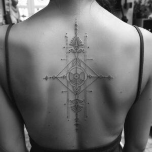 geometric-outline – tattoo design ideas free ai generated – point-minimal – for-triceps – Gallery: geometric-inkby-ai