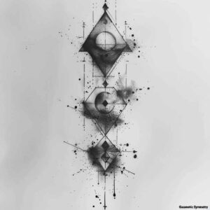 geometric-outline – tattoo design ideas free ai generated – soft-curve – for-shoulder – Gallery: geometric-inkby-ai